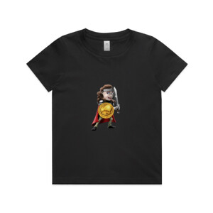 Warrior Girl White Logo - Kid's T shirt